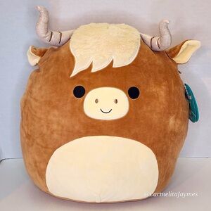 CALTON 🐮 Brown Highland Cow Original Squishmallow By Kellytoy NWT
